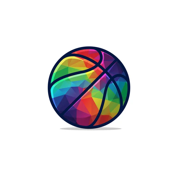 Basketball Vector Illustration Icono Del Logo Del Deporte Plantilla Estilo — Vector de stock