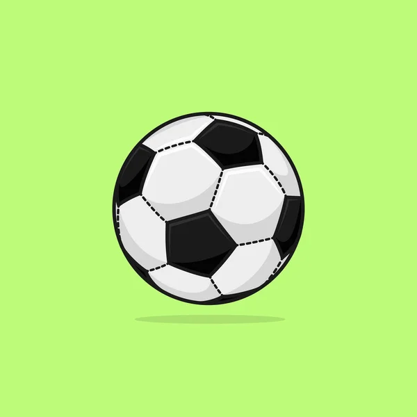 サッカーボールベクトルイラスト スポーツロゴアイコン フットボールマスコット フラット漫画スタイルのデザイン — ストックベクタ