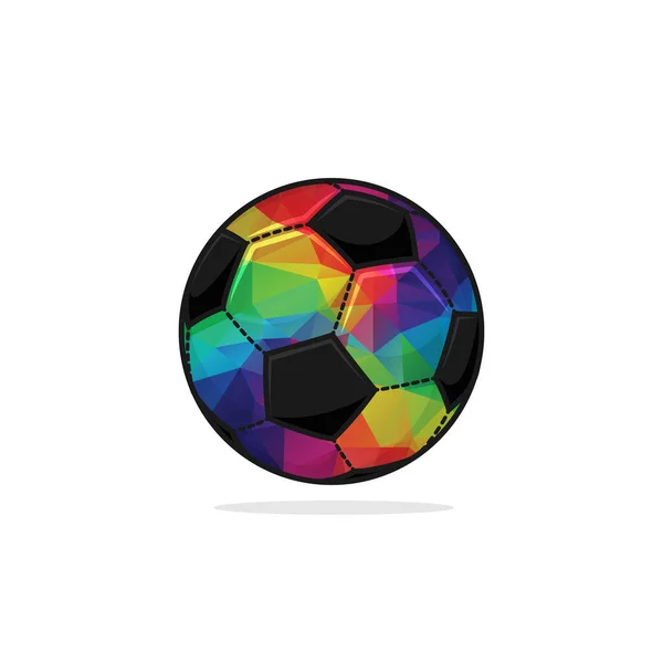 Ilustração Vetor Bola Futebol Ícone Logotipo Esporte Mascote Futebol Projeto — Vetor de Stock