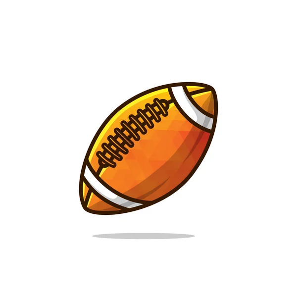 Rugby Ball Vector Illustration Icono Del Logo Del Deporte Mascota — Vector de stock