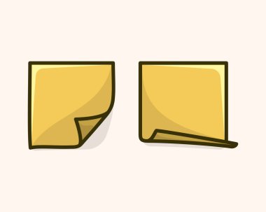 Gölgeli sarı iki boş kağıt. Broşürler, kapaklar ve posterler gibi tasarımların sunumu için şablonlar. maket tasarım şablonu