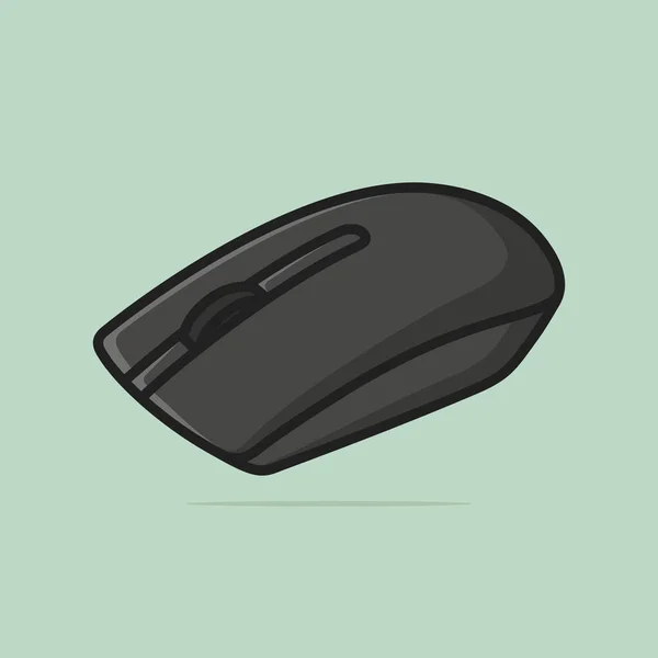 ワイヤレスコンピュータのマウスのアイコンは 漫画のベクトルのイラストを隔離 — ストックベクタ