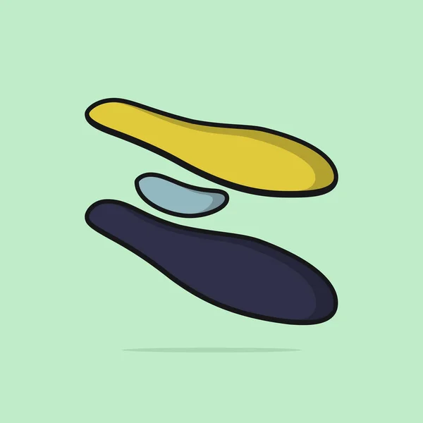 Bequeme Schuhe Bogenstütze Einlegesohlen Vektor Illustration — Stockvektor