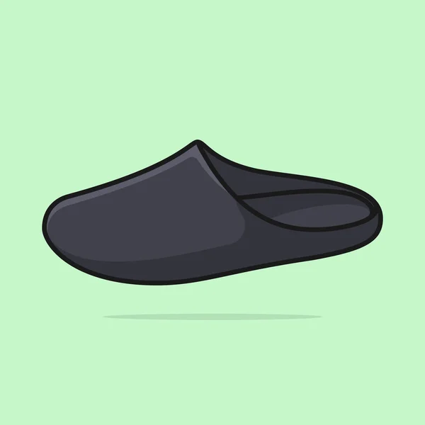 Slippers Cartoonish Vector Illustratie Ontwerp — Stockvector