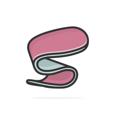 Konforlu Ortotik Ayakkabı Tabanı Çifti, Kemer Desteği vektör çizimi. Moda nesne simgesi konsepti.