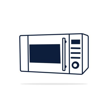 Karikatürist mikrodalga fırın vektör çizimi.