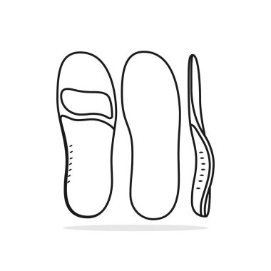 Comfortable Orthotics Shoe Insole Pair, Arch Supports clipart