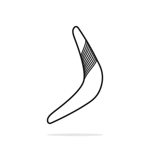 Illustration Vectorielle Style Dessin Animé Bois Boomerang — Image vectorielle