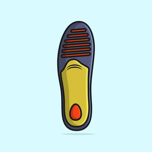 Cómodo Par Plantillas Zapatos Ortopédicos Soportes Arco — Vector de stock