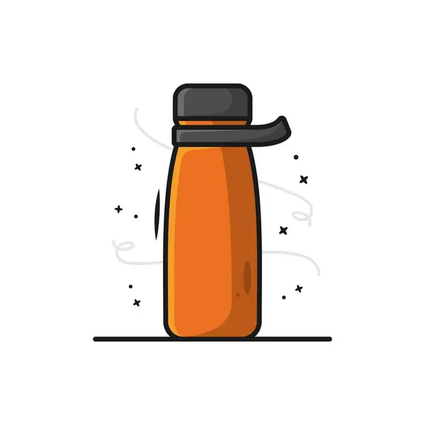 Sport water bottle vector illustration. Drink concept, Gym design, Drinking, School water bottle, Fitness flask, Sports water bottle, Reusable bottle