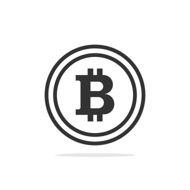 Kripto para birimi bitcoin altın sikke vektör illüstrasyonu