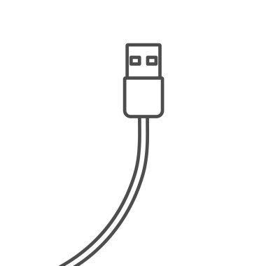 Aygıt bağlantısı vektör tasarımı için karikatür usb kablosu