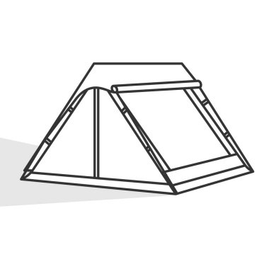 Seyahat sırasında kamp için turistik çadır