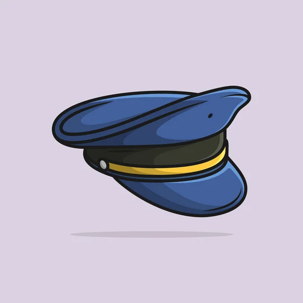 Polizei Mütze Cartoon Illustration Der Polizei Mütze Vektor Design lizenzfreie Stockvektoren