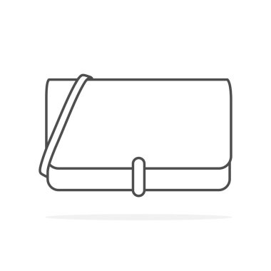 Zarif Kadın El Çantası vektör çizimi. Güzellik modası nesneleri simgesi konsepti. Moda kadın çantaları tasarım logosu. Kadın aksesuarlar, zarif çantalar tasarım simgesi.