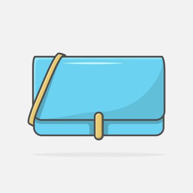 Zarif Kadın El Çantası vektör çizimi. Güzellik modası nesneleri simgesi konsepti. Moda kadın çantaları tasarım logosu. Kadın aksesuarlar, zarif çantalar tasarım simgesi.