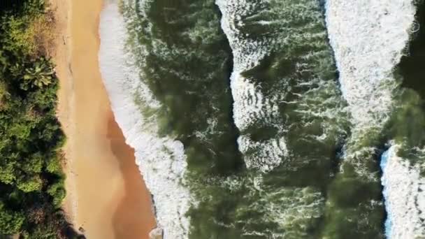 2023にインドのケララ州ヴァルカラの崖から撮影されたドローンショット — ストック動画