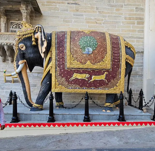 stock image A Picture of King Maharana Pratap's elephant named Ramprasad.The elephant was so intelligent,mighty and battle-worthy that he alone had slained 13 elephants of akbar's army in battle of haldighati.