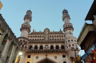 A picture of Iconic Charminar: A Timeless Symbol of Hyderabad's Rich History and Vibrant Culture, Standing Majestically in the Heart of the City clipart