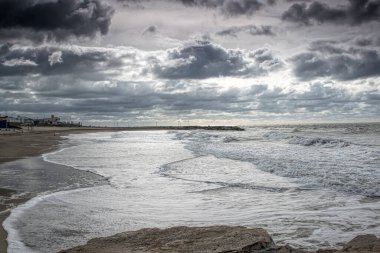 Santa Clara del Mar 'daki deniz manzaralı plajlar, Buenos Aires, Arjantin