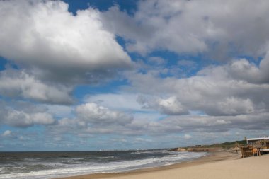 Santa Clara del Mar 'daki deniz manzaralı plajlar, Buenos Aires, Arjantin