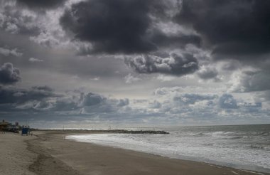 Santa Clara del Mar 'daki deniz manzaralı plajlar, Buenos Aires, Arjantin