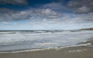 Santa Clara del Mar 'daki deniz manzaralı plajlar, Buenos Aires, Arjantin