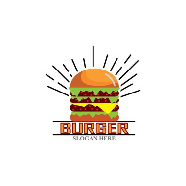 Burger logo design vector illustration