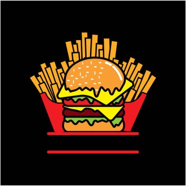 Burger logo design vector illustration