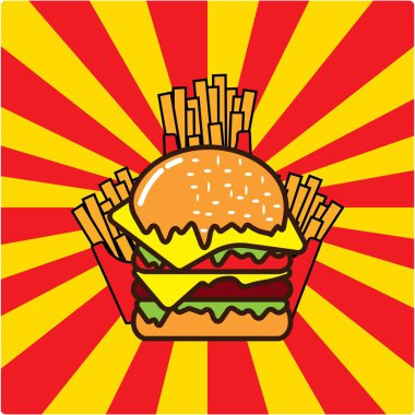 Burger logo design vector illustration
