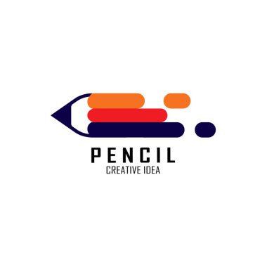 Kalem simgesi logo tasarım vektörü şablonu