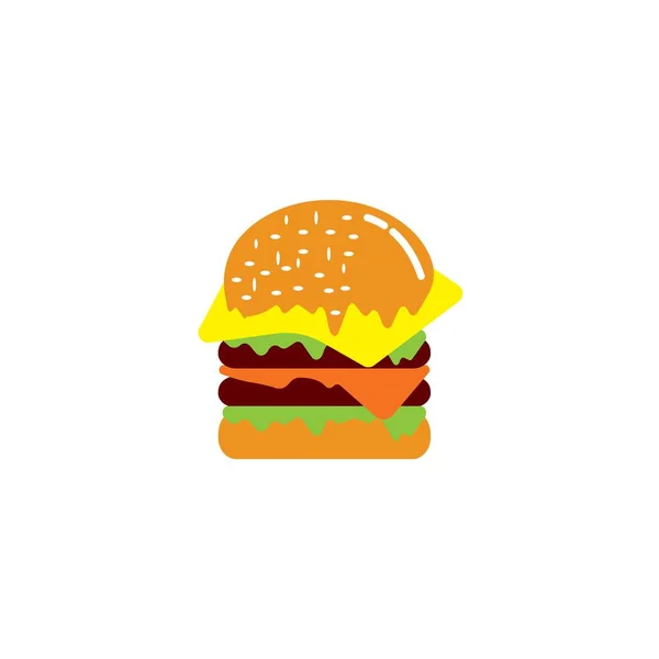 Burger Logo Design Vector Illustration — Zdjęcie stockowe