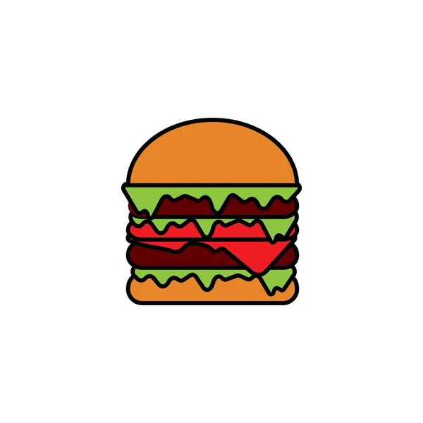 Burger Logo Design Vector Illustration — Foto Stock