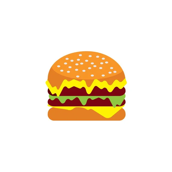 Burger Logo Design Vector Illustration — Stockfoto