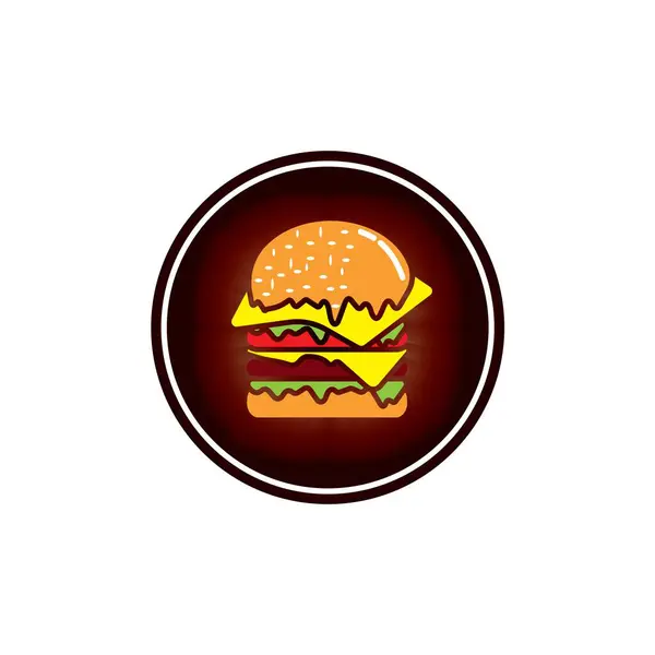 Burger Logo Design Vector Illustration — Fotografie, imagine de stoc