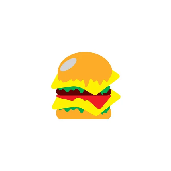 Burger Logo Design Vector Illustration — Stock fotografie