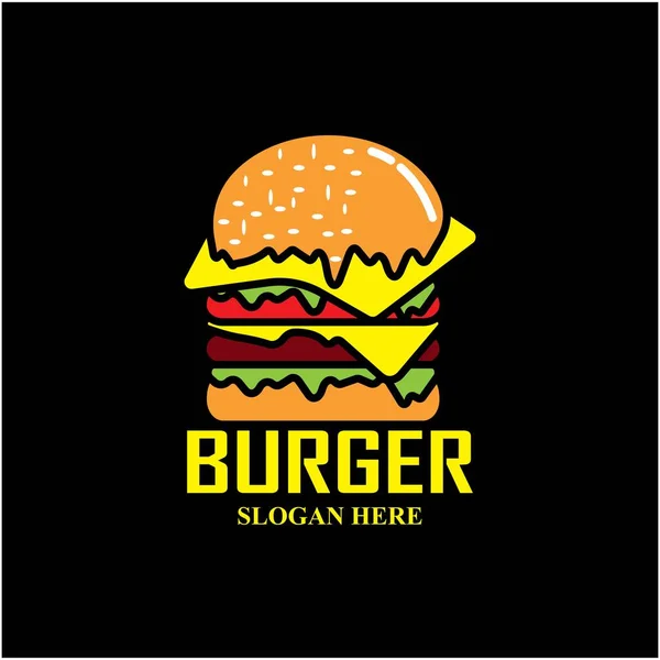 Burger logo design vector illustration