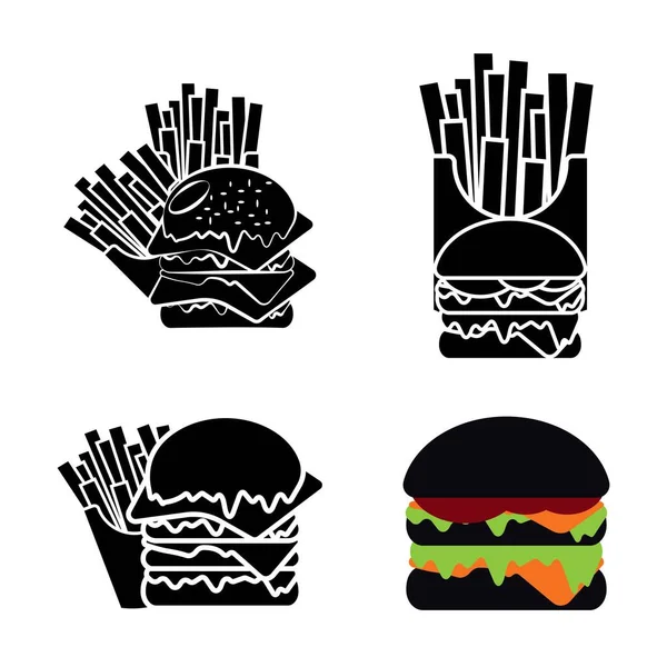 Burger Logo Design Vector Illustration — стоковое фото