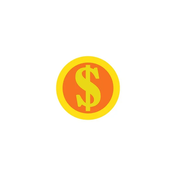 Dólar Icono Logotipo Plantilla Diseño Vector — Foto de Stock
