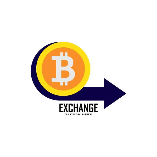 Bitcoin Logotipo Plantilla Diseño Vector Ilustración — Foto de Stock