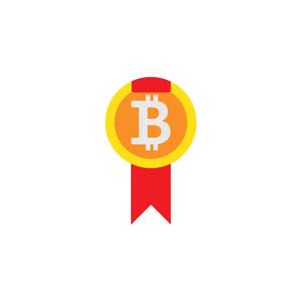 Bitcoin Logo Şablon Tasarım Vektör Çizimi — Stok fotoğraf