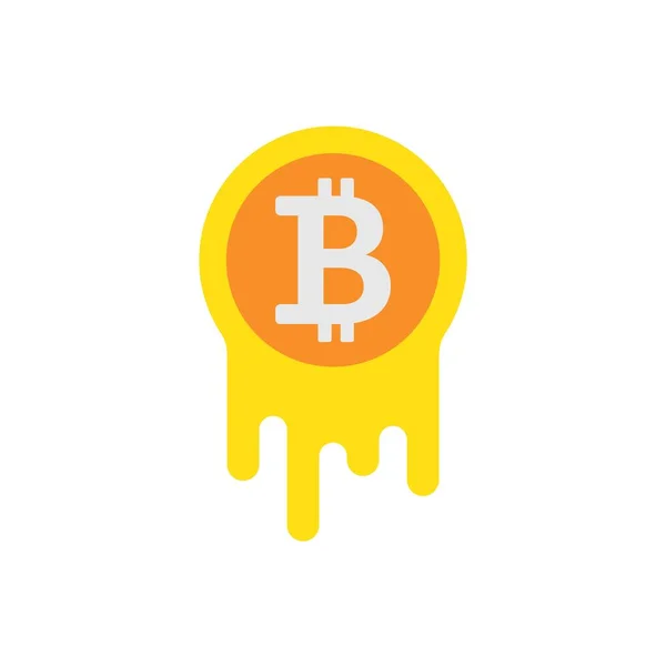 Bitcoin Logotipo Modelo Design Vetor Ilustração — Fotografia de Stock