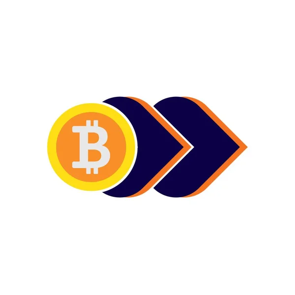Bitcoin Logo Vorlage Design Vektor Illustration — Stockfoto