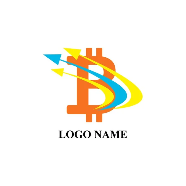 Bitcoin Logo Szablon Projekt Wektor Ilustracja — Zdjęcie stockowe