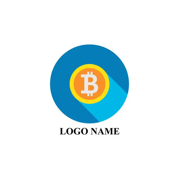 Bitcoin Logotyp Mall Design Vektor Illustration — Stockfoto