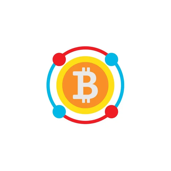 Návrhová Vektorová Ilustrace Šablony Loga Bitcoinu — Stock fotografie