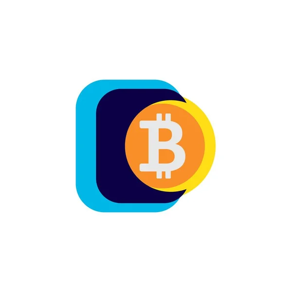 Bitcoin Logotyp Mall Design Vektor Illustration — Stockfoto
