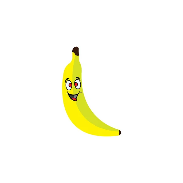 香蕉病媒说明 香蕉卡通人物标识 水果图标概念 — 图库照片