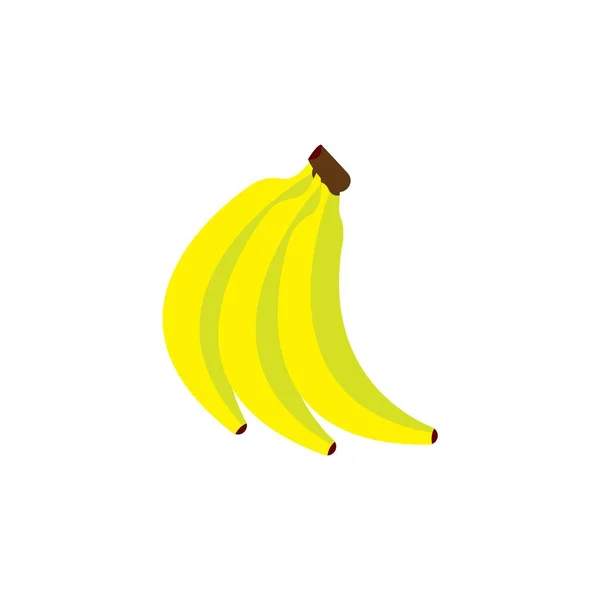 Bananvektorillustration Banan Tegneseriefigur Logo Frugt Ikon Koncept - Stock-foto