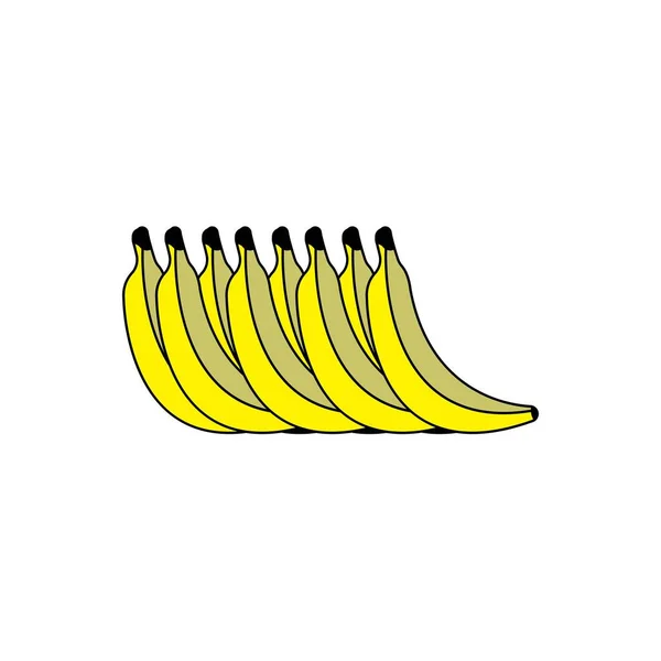 Banana Vector Ilustraţie Logo Personajului Desene Animate Banana Conceptul Pictogramă — Fotografie, imagine de stoc